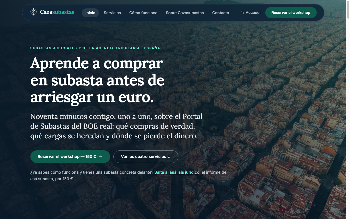 Cazasubastas — main screenshot
